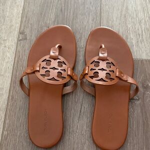 Tory Burch Soft Miller Tan Sandals
